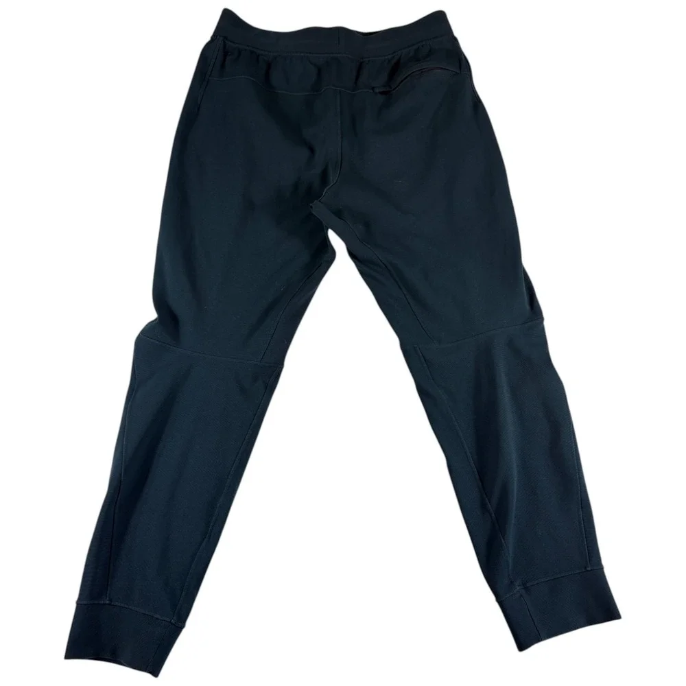 Mens Jogger Pants 32x28.5 Blue Stretch Tapered Leg Athleisure Jogging Running